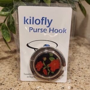 Kilofly Purse Hook with Floral Design